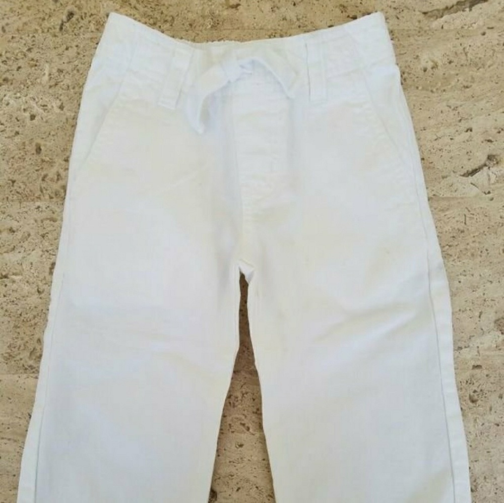 Janie & Jack white roll cuff pants